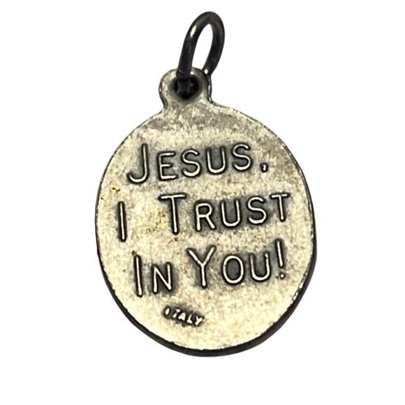Vintage Guardian Angel/Jesus I Trust In You Religious Medal Pre Owned - Picture 2 of 3